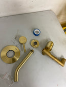 Vigo VG05001MG Olus 1.2 GPM 5" H Single Handle Wall Mounted Widespread Bathroom Faucet - Matte Gold