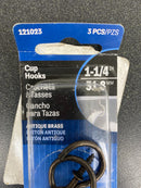 Hillman fasteners 243683 1.25 in. antique brass cup hooks   pack of 4