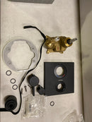 Hansgrohe 15712671 Ecostat Square Thermostatic Valve Trim Only with Integrate Volume Control for 1 Distinct Function - Less Rough In - Matte Black