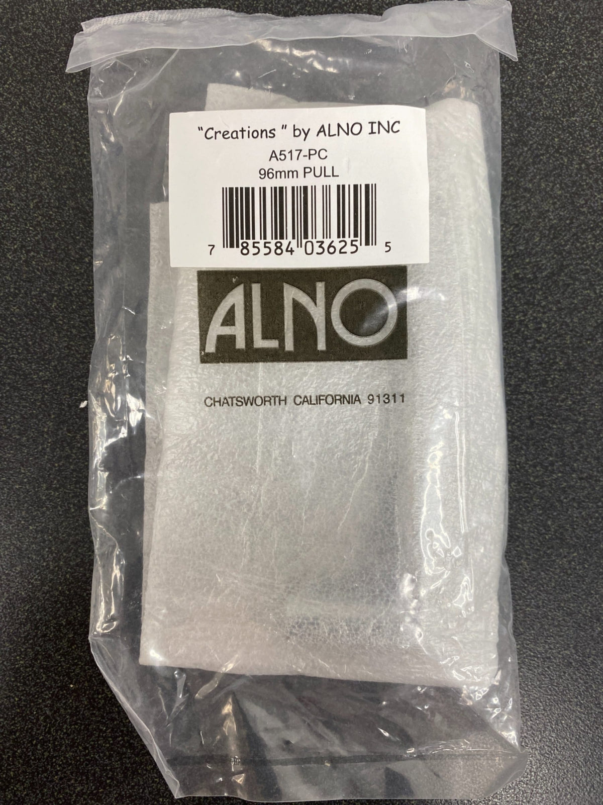 Alno a517 style cents 3-3/4" center to center modern cabinet handle pull - chrome