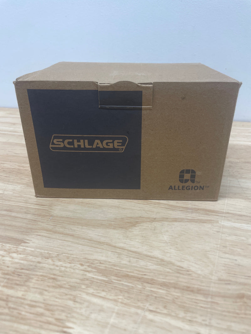 Schlage F10LAT608COL Latitude Passage Door Lever Set with Collins Trim - Satin Brass