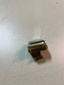 Amerock Glacio 1-3/8 inch (35mm) Length Clear/Golden Champagne Cabinet Knob, BP36975CBBZ