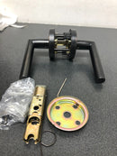 Berlin Modisch Privacy Lever Door Handle Designer Series Easy to Open Locking Lever Set [for Bedroom or Bathroom] Reversible for Right & Left Sided Doors Heavy Duty - Iron Black Finish