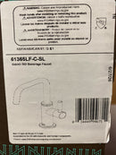 Brizo 61365LF-C-SL Odin 1.5 GPM Cold Only Water Dispenser Beverage Faucet wit Square Spout - RO Compatible - Luxe Steel