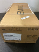 Emtek 1L1R51US14LH Brass Modern Door Configuration 5 Keyed Entry Multi Point Trim with European Cylinder Below Handle - Polished Nickel Aston Lever