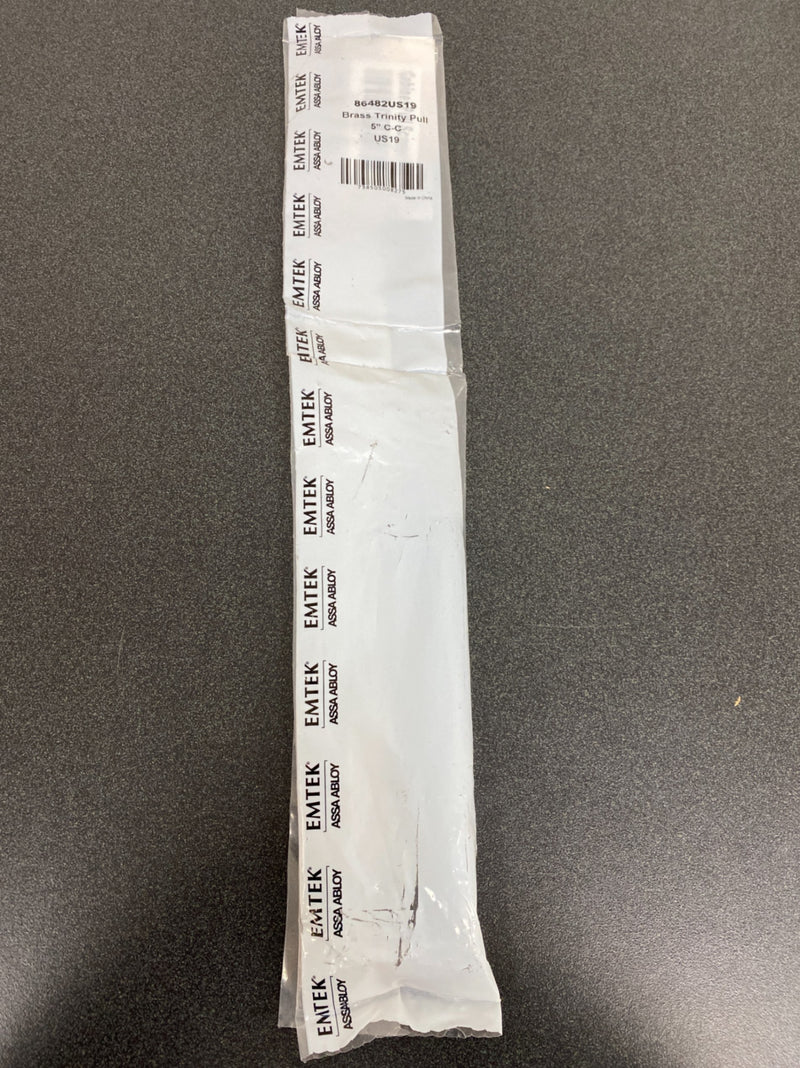 Emtek 86482US19 Trinity 5 Inch Center to Center Handle Cabinet Pull - Flat Black