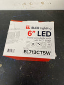 Elco EL713CT5W The Slant System 6" Integrated LED Sloped Baffle Recessed Trim - 1050 Lumens 5000 Kelvin - White