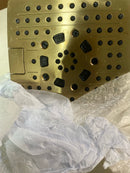 Brizo 87406-GL Essential 1.75 GPM H2Okinetic Square Multifunction Showerhead - Luxe Gold