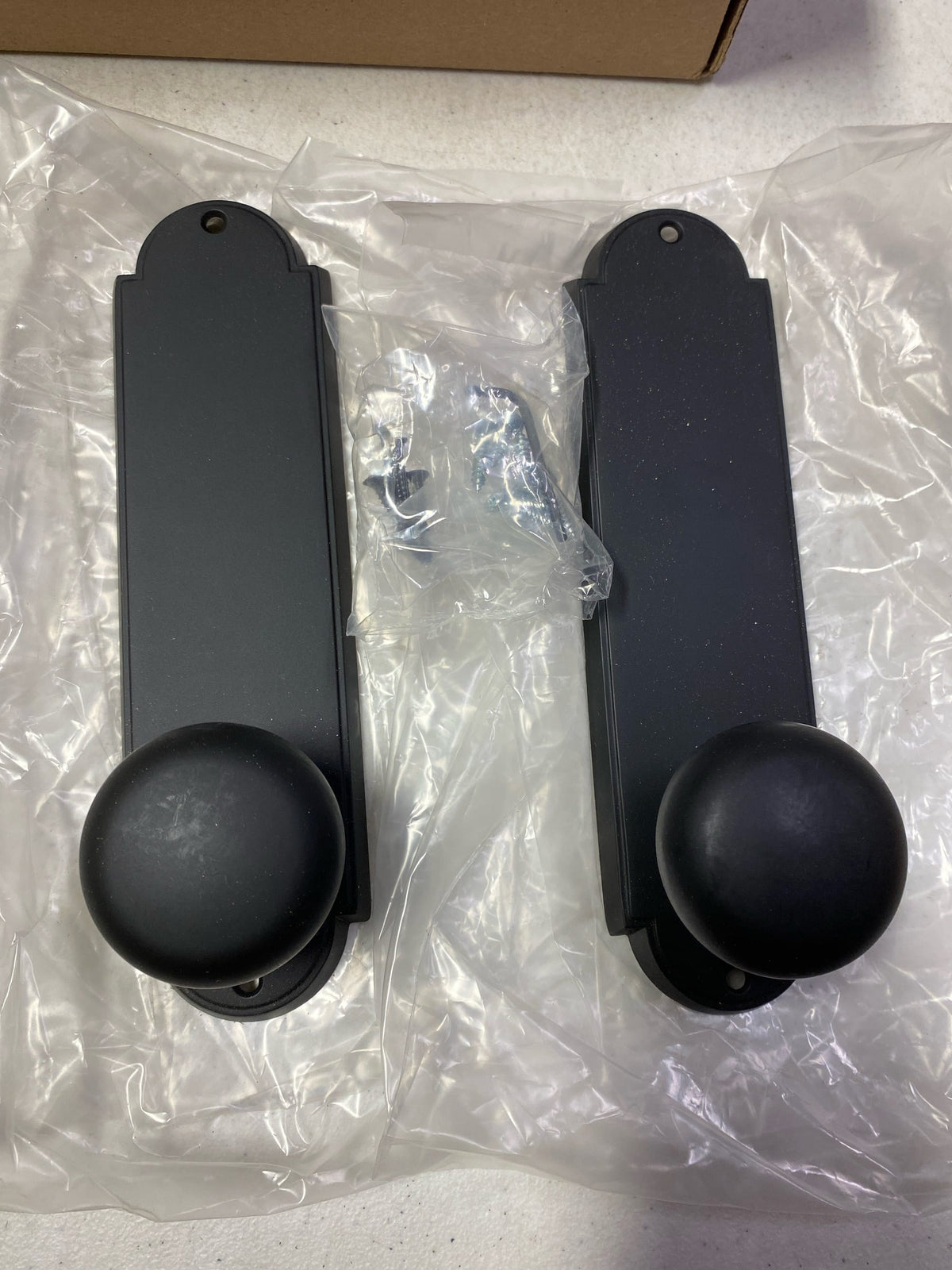 EMTEK E8856PUS19 DUMMY PAIRED SIDEPLATE LOCKSETS DELAWARE 5-1/2 C-C KEYED PROVIDENCE KNOB US19