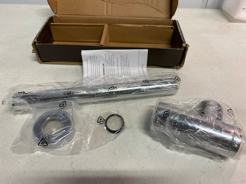 Signature Hardware SH365CP 1-1/4" x 1-1/4" Contemporary Bottle Trap With Box Flange - Chrome