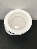 Commercial electric 53802101 4 in. Adjustable CCT 30 Lighting Options Integrated LED Recessed Light Trim New Construction Remodel Indoor Outdoor