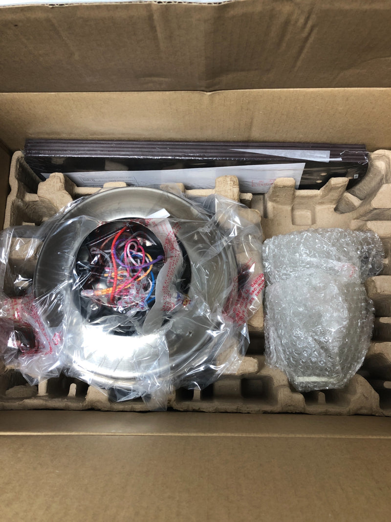 Hampton bay AL958B-BN Sinclair II 44 in. Indoor Brushed Nickel LED Ceiling Fan with Light