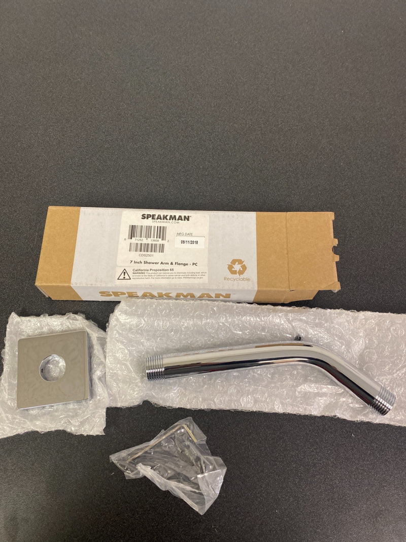 Speakman Lura 7 in. Shower Arm and Flange, Polished Chrome