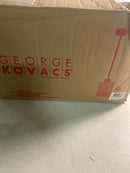 Kovacs P8080-615 Kimono 1 Light 6" Wide Mini Pendant with Beige Fabric Shade - Antique Dorian Bronze