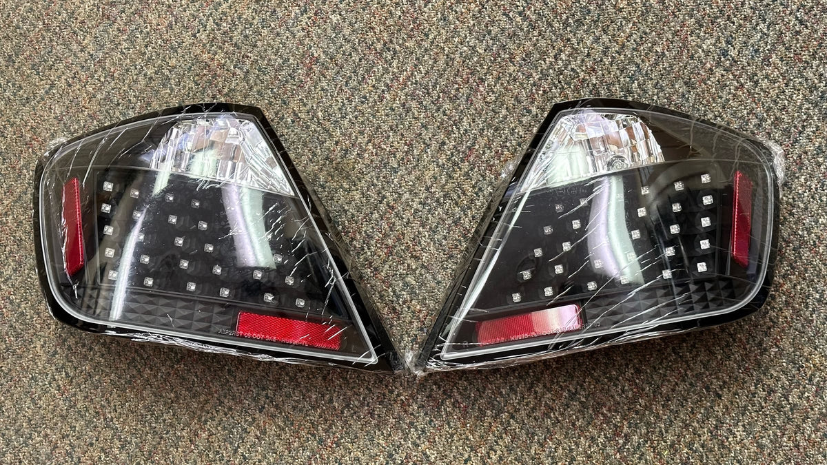 SPEC-D TUNING Black LED Tail Lights Compatible with 2004-2010 Scion tC, Left + Right Pair Assembly