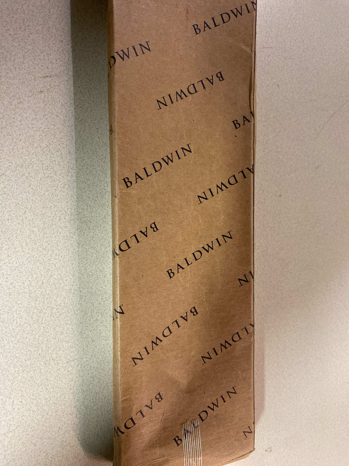 Baldwin 0012190 Package Sized Spring Tension Brass Letter Box Plate Without Interior Cover - Satin Black