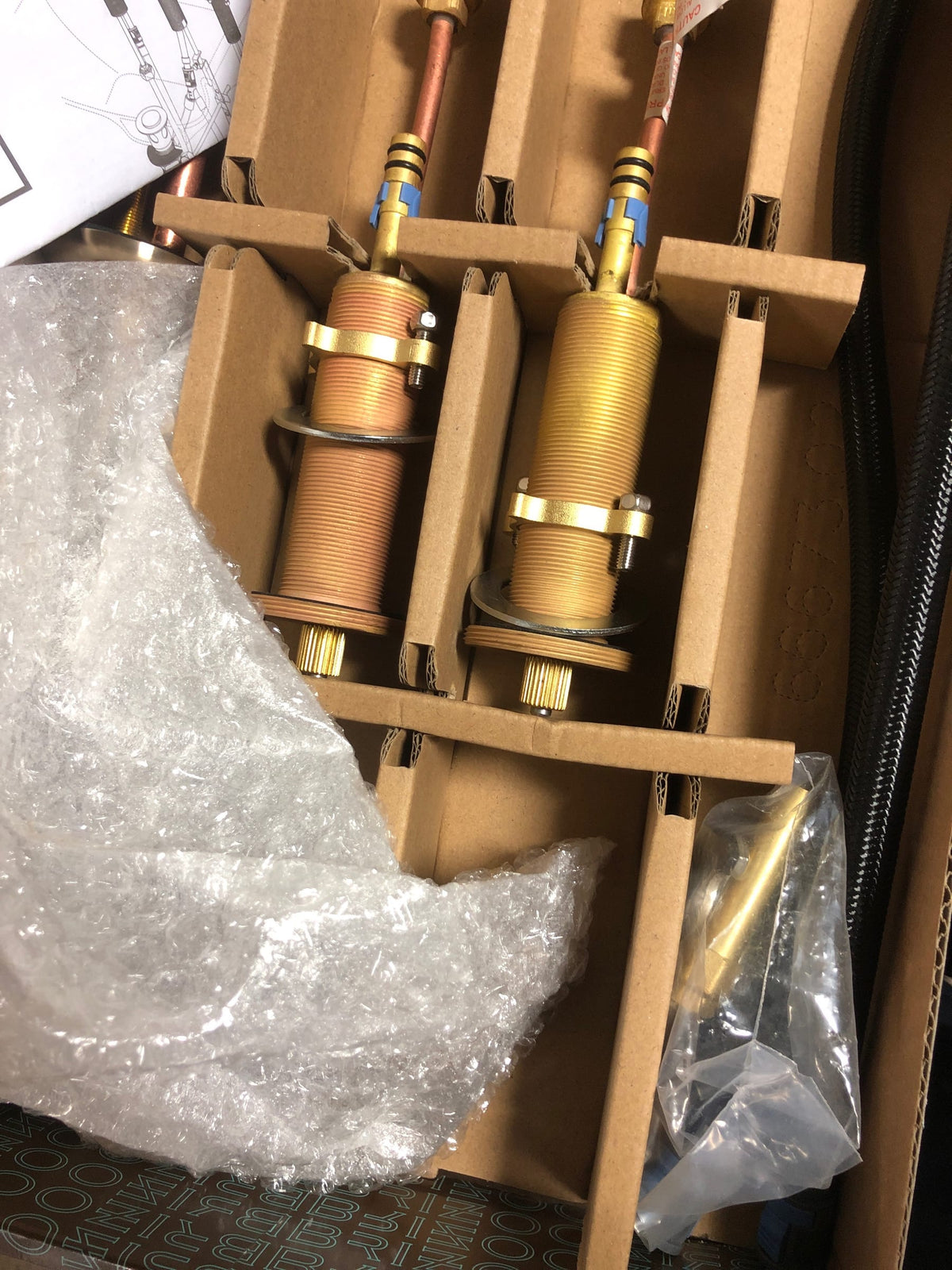 Brizo 65376LF-GLLHP-ECO Invari 1.2 GPM Widespread Bathroom Faucet, Less Drain Assembly and Handles - Luxe Gold