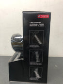 Delta 75699BL HydroRain Two-in-One 4-Spray Patterns 6 in. Wall Mount Dual Shower Heads with MagnaTite in Matte Black