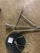 Hampton bay RS2204257BN 70 in. Brushed Nickel Mother Daughter 2-Light Torchiere Floor Lamp with Plastic Shade