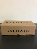 Baldwin Square Non-Turning Two-Sided Through-Door Dummy Door Lever Set with Square Rosette from the Reserve Collection - Polished Chrome