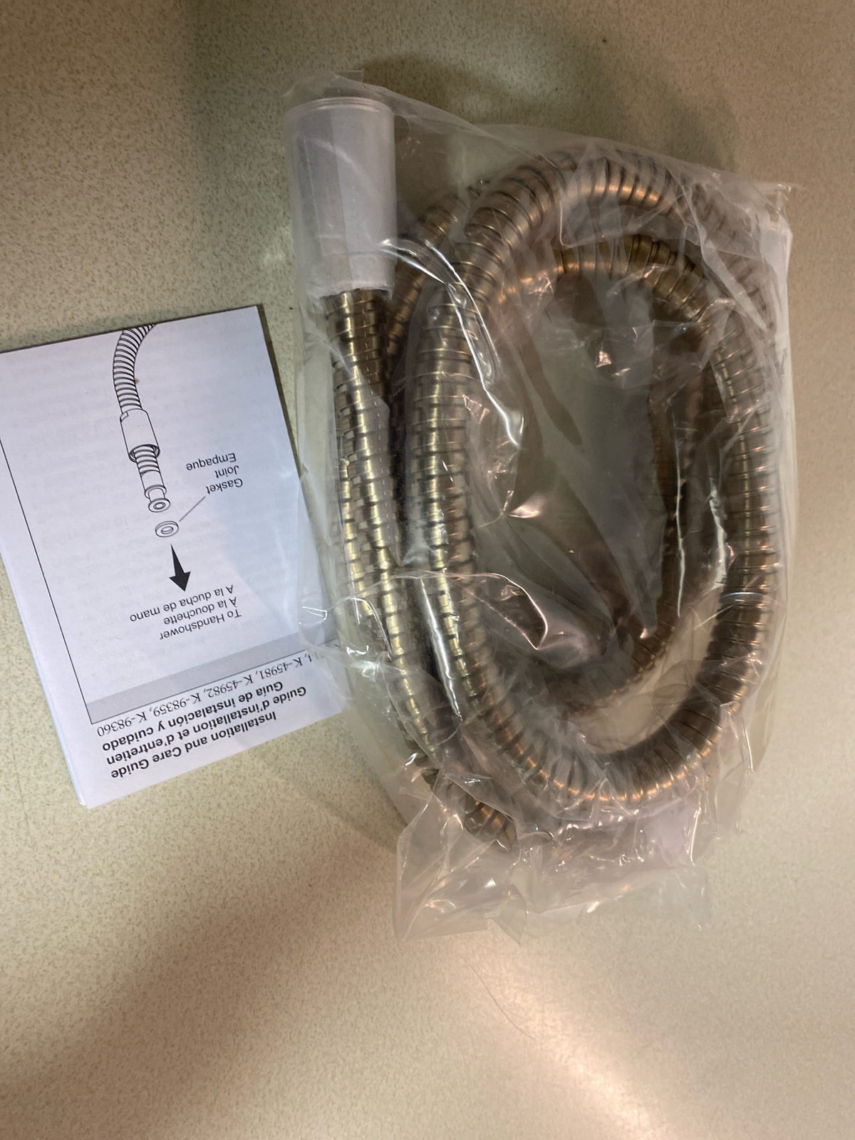 Kohler MasterShower 60" Hand Shower Hose with Swivel Base - Brushed Bronze