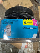 Sharkbite UR23036J4 Max 1/2 in. Push-to-Connect x 3/8 in. OD Compression Chrome-Plated Brass Quarter-Turn Angle Stop Valve (4-Pack)