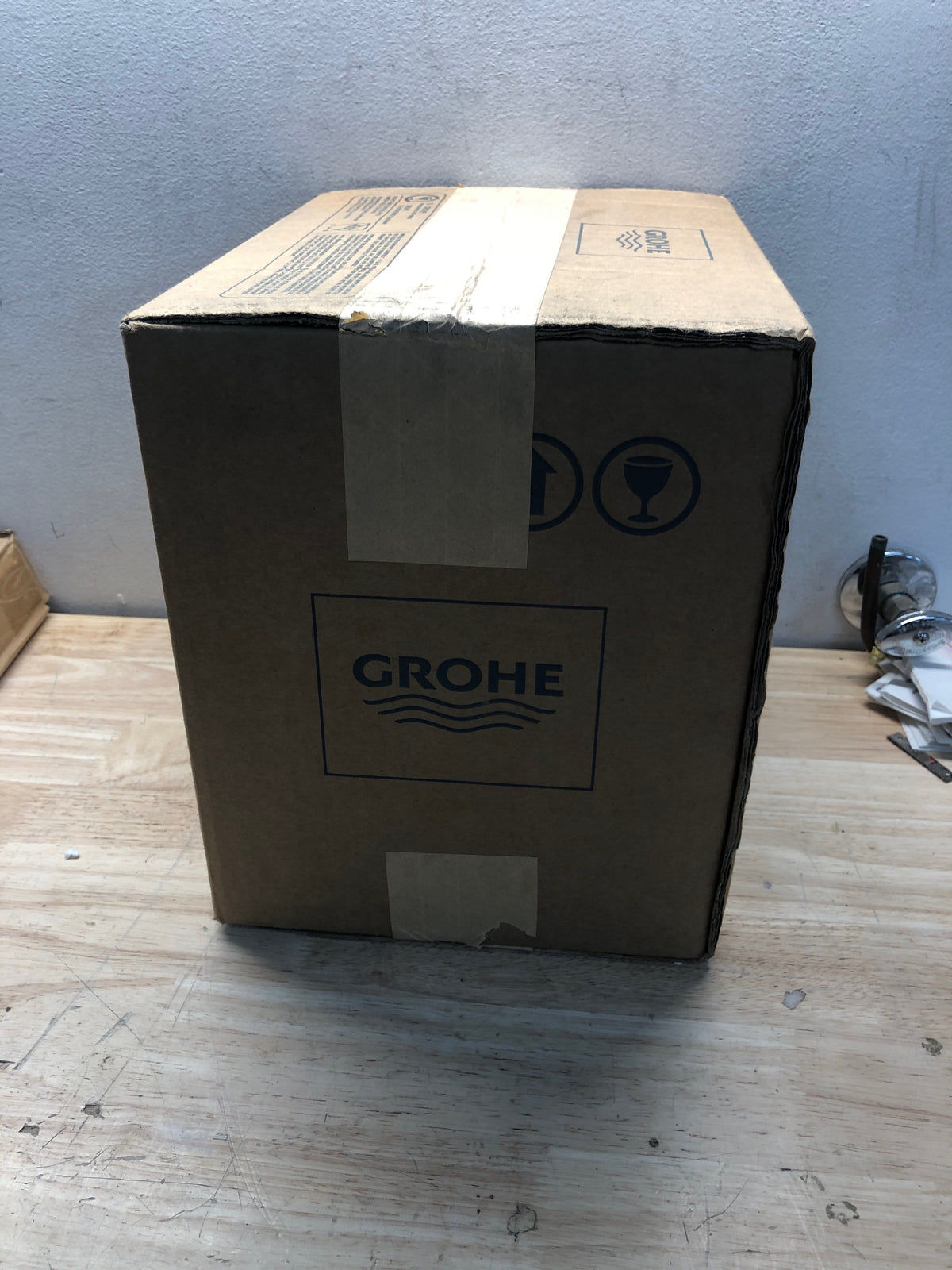 GROHE 39657000 Eurocube Wall Mount Shroud, Alpine White
