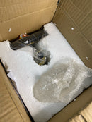 Artcraft Lighting AC11691BB Lyndon 8" Tall Bathroom Sconce - Black / Brushed Brass / Clear