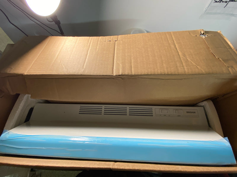 Broan 412401 24" Wide Steel Non Ducted Under Cabinet Range Hood with Charcoal Filter and Axial Fan from the Economy Collection - White