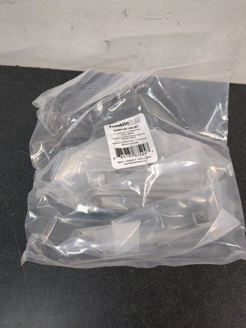 Franklin Brass P29613K-SN-B1 Lombard 4 Inch Center to Center Handle Cabinet Pull - Pack of 5 - Satin Nickel