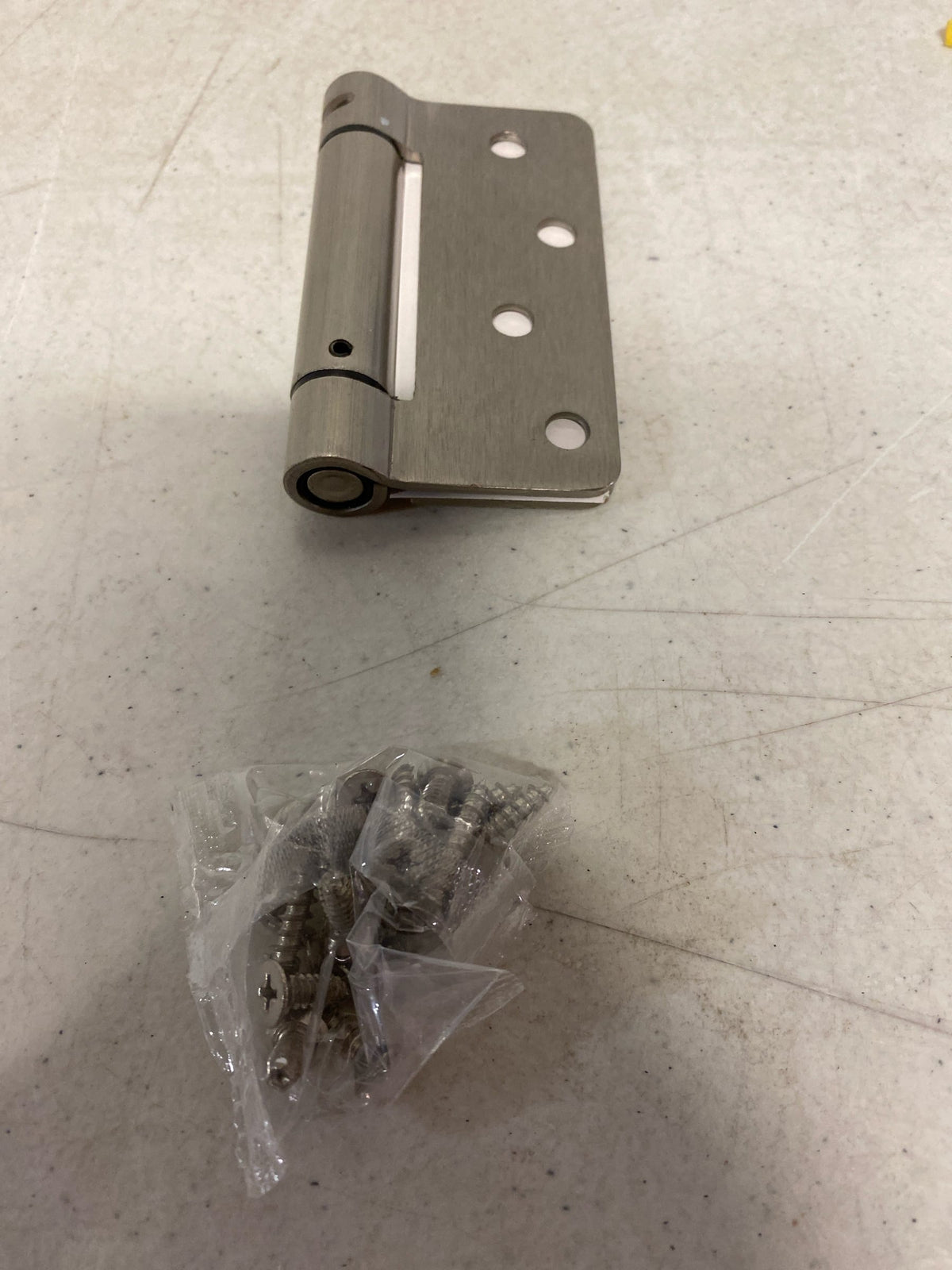 Deltana DSH4R415 4" x 4" Mortise Spring Hinge with 1/4" Radius Corners - Sold Individually - Satin Nickel