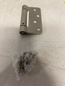 Deltana DSH4R415 4" x 4" Mortise Spring Hinge with 1/4" Radius Corners - Sold Individually - Satin Nickel
