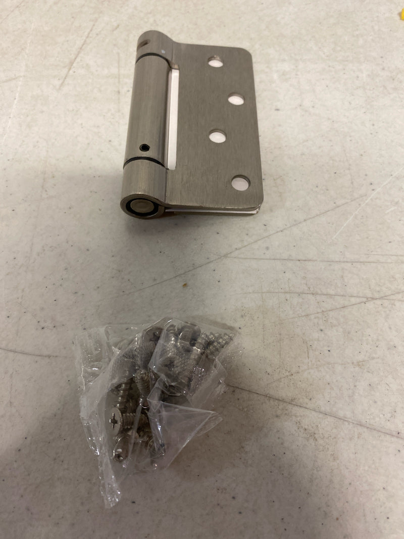 Deltana DSH4R415 4" x 4" Mortise Spring Hinge with 1/4" Radius Corners - Sold Individually - Satin Nickel