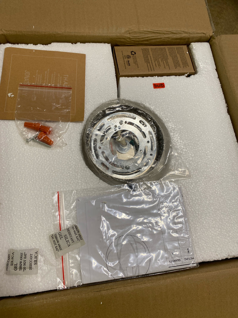 Jonathan y JYL9514B Alma 13 in. Nickel Metal LED Flush Mount