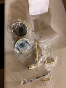 Baldwin FDTUBCRR044 Tube Non-Turning Two-Sided Through-Door Dummy Door Lever Set from the Reserve Collection - Satin Brass