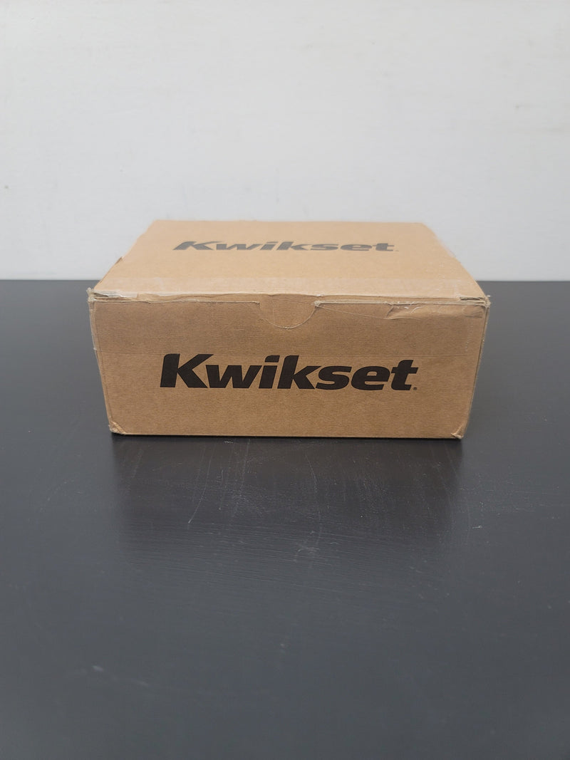 Kwikset 740MILSQT-514S Milan Single Cylinder Keyed Entry Door Lever Set with Square Rose - Iron Black