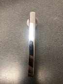 Baldwin Square Non-Turning Two-Sided Through-Door Dummy Door Lever Set with Square Rosette from the Reserve Collection - Polished Chrome