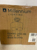 Millennium Lighting 2710-MB Verlana 2 Light 11" Wide Semi-Flush Drum Ceiling Fixture - Matte Black