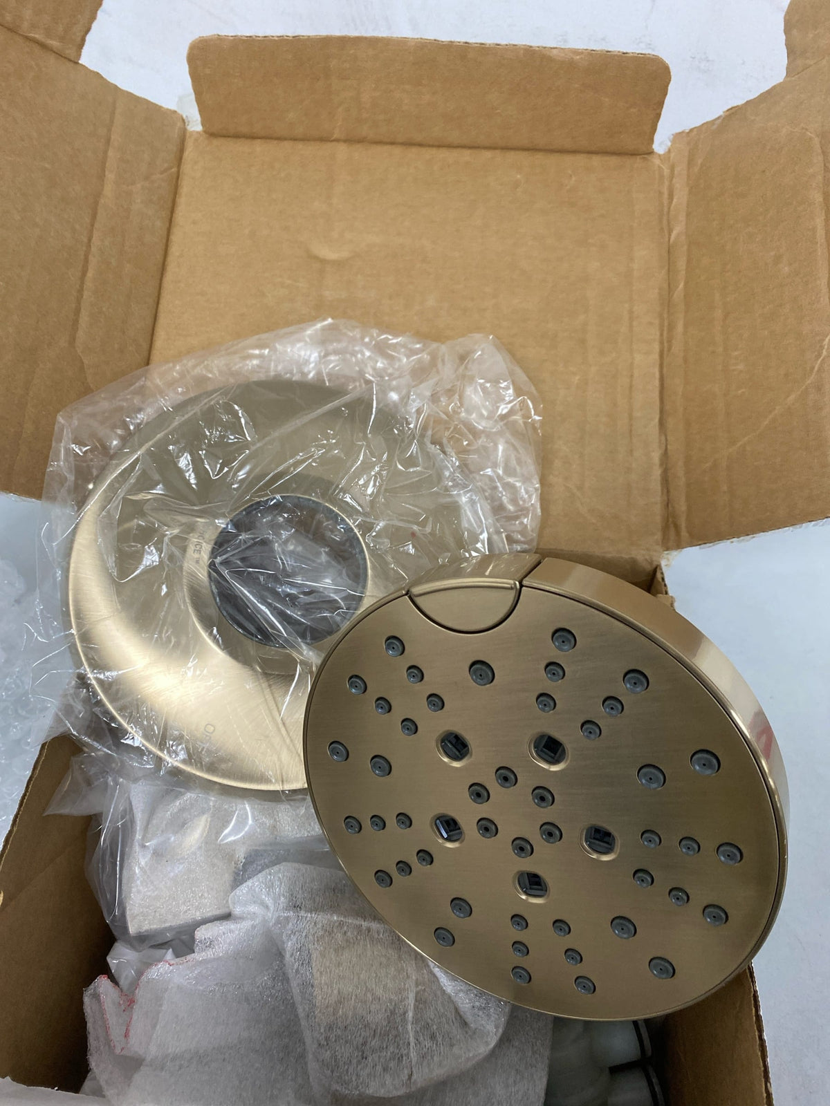 Delta T14489-CZ-PR Tetra Monitor 14 Series Tub and Shower Trim Package with 1.75 GPM Multi Function Shower Head - Less Rough In - Lumicoat Champagne Bronze