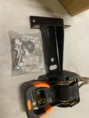 Buyers Products 5483106 Spring Retracting Ratchet Tie Down with Double J Hook, 8 in Retractable Ratchet Straps for Trailers, Service Bodies, Ladder Racks, 3000lb MGTW/1000lb WLL Cargo Control