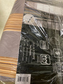 Lush decor 16T001364 Gray Striped Back Tab Room Darkening Curtain - 52 in. W x 84 in. L (Set of 2)