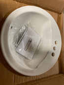 Sterling 441904-0 Modesto 19" Drop In Bathroom Sink With Three Holes Drilled And Overflow - White