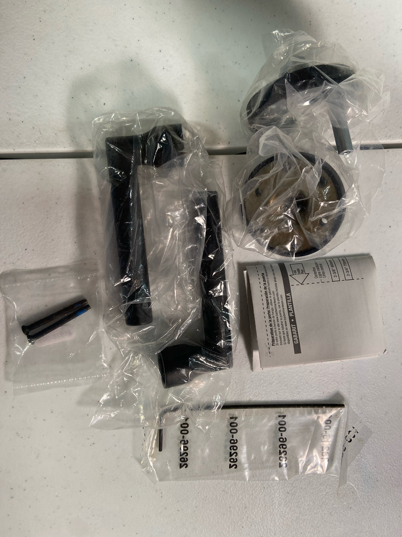 Baldwin FDTUBCRR190 Tube Non-Turning Two-Sided Through-Door Dummy Door Lever Set from the Reserve Collection - Satin Black