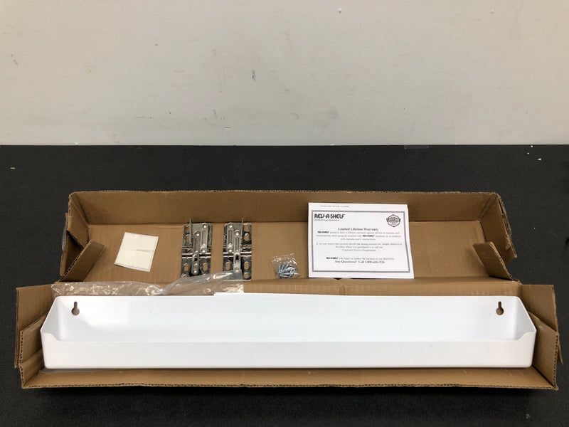 Rev-A-Shelf LD-6591-24-11-1 6591 Series 24 Inch Deluxe Sink Front Tip Out Tray - White