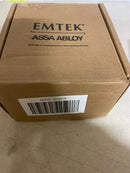 Emtek 5123HLOUS4LH Helios Left Handed Single Cylinder Keyed Entry Door Lever Set with Modern Rectangular Rose - Satin Brass
