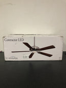 MINKA-AIRE Contractor 52 in. Integrated LED Indoor White Ceiling Fan with Light with Remote Control-F556L-WH