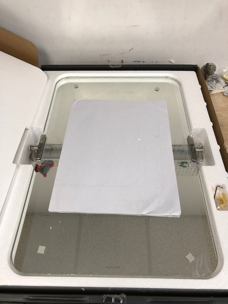 Kohler K-34969-SN Castia by Studio McGee 19-1/2" W x 29-1/2" H Transitional Rectangular Metal Frameless Bathroom Wall Mirror - Vibrant Polished Nickel