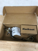 Kwikset 687DA-LIP-S Dakota Single Cylinder Handleset from The Series Featuring SmartKey, Exterior Only - Antique Brass