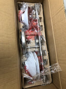 Hampton bay HD-8003 WH-BN Glenhurst 25 in. 3-Light Industrial Farmhouse White and Brushed Nickel Bathroom Vanity Light Fixture with Metal Shades