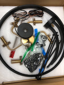 Lnc LIQNA3E52C6Q8C LEPETOS Modern Farmhouse 6-Light Matte Black Chandelier Drum Island Ceiling Light with Brass Candlestick Lamp Holders